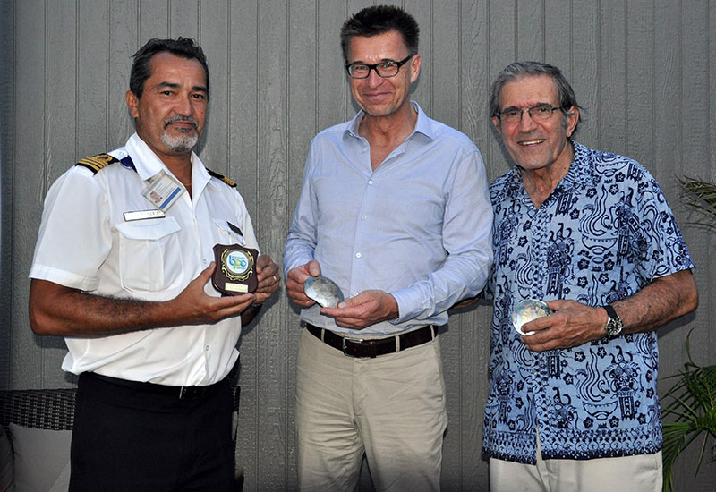 Francois Chaumette , Jimmy Cornell und Dr. Kaupke. Bild: Beate Kunz